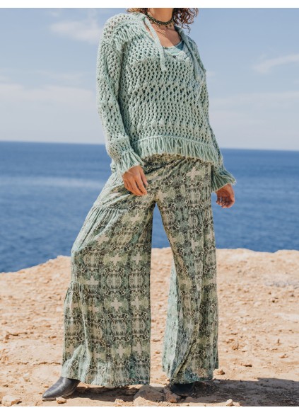 Casual Loose Print Breeze Trousers