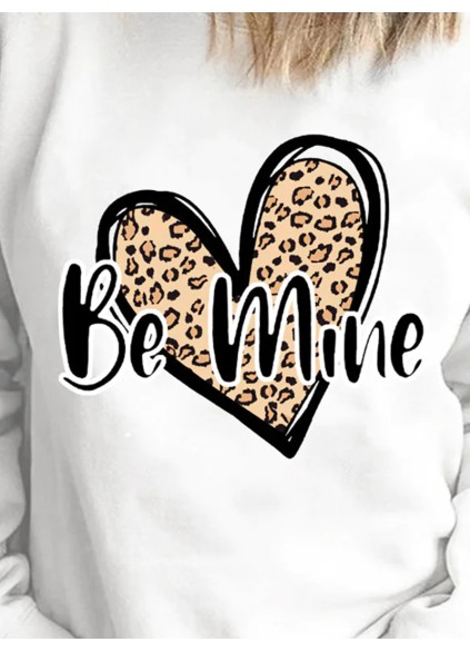 Casual print crew neck sweatshirt