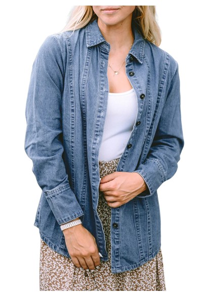 Casual simple versatile denim jacket