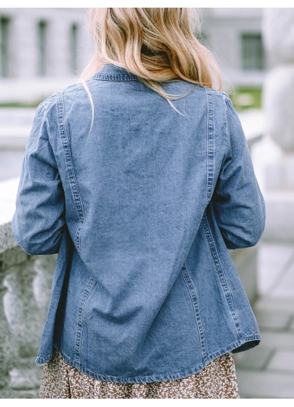 Casual simple versatile denim jacket