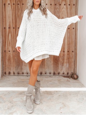 Knit crew neck sweater