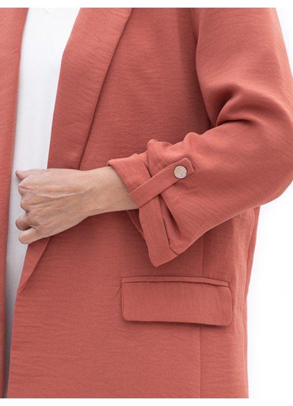 Colorful sleeve loop pocket suit jacket