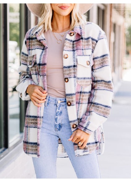 Pink Plaid Shacket