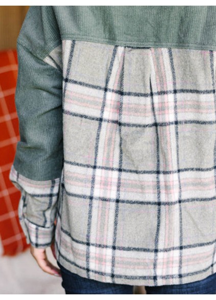 Green Plaid Shacket