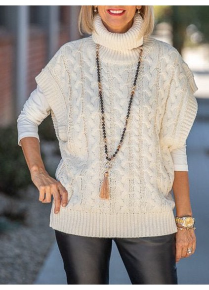 Cream Chunky Cable Knit Sweater Vest