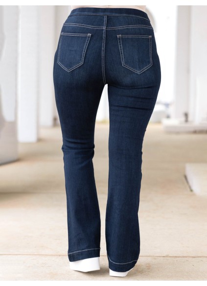 Dark blue micro flared jeans