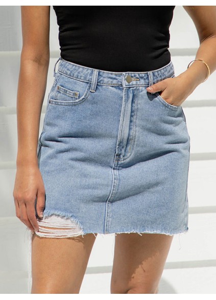 Fashion denim short skirt