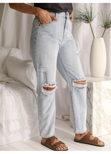 Fashion distressed denim pants