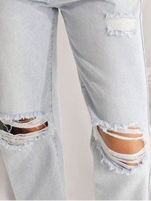 Fashion distressed denim pants