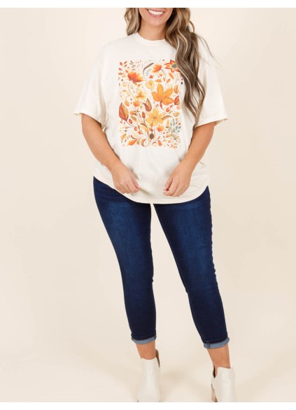 Flower and Plant Pattern T-shirt