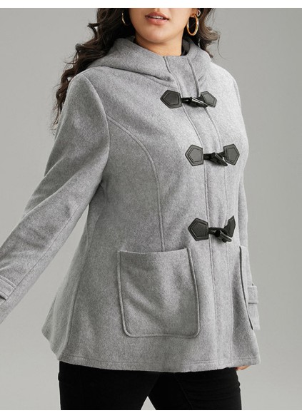 Gray horn button jacket