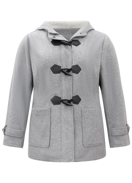 Gray horn button jacket