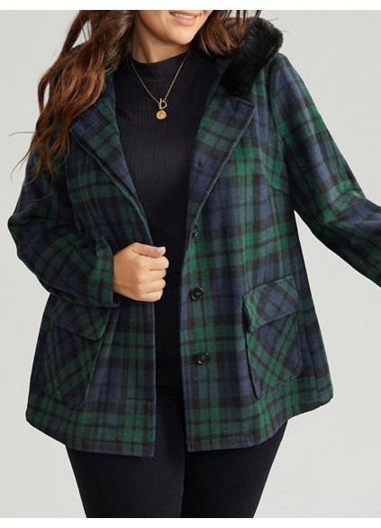 Green plaid coat