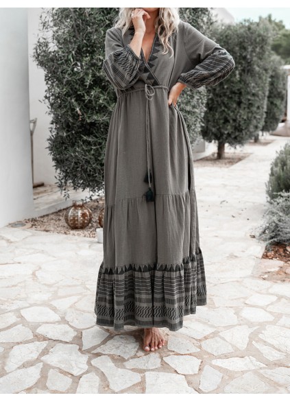 Holiday style long sleeved dress