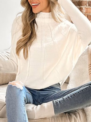 White sleeve sweater