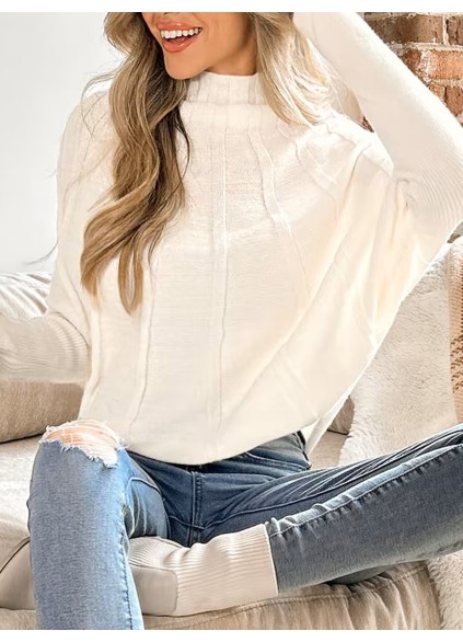 White sleeve sweater