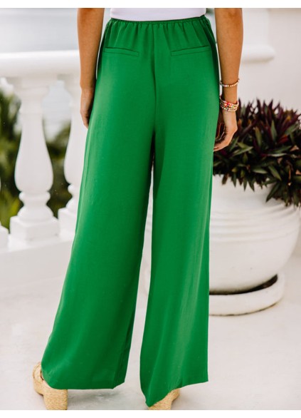 Green Wide Leg Pants