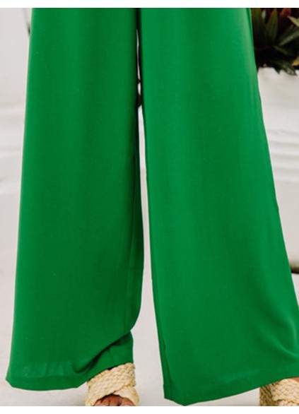 Green Wide Leg Pants