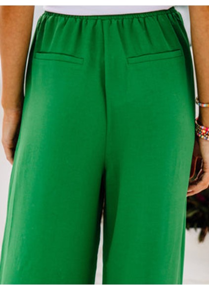 Green Wide Leg Pants