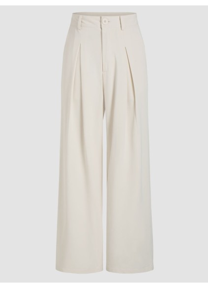 Milk Tea Pleated Wide Leg Trousers