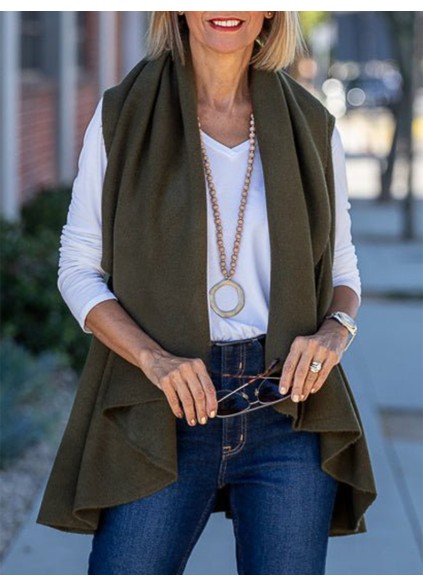 Olive Cloak Vest