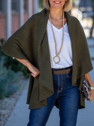 Olive Cloak Vest