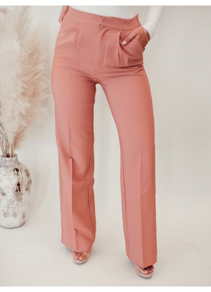 Pink straight suit pants