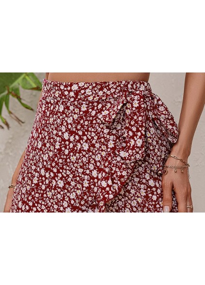 Printed Tie Waist Shorts