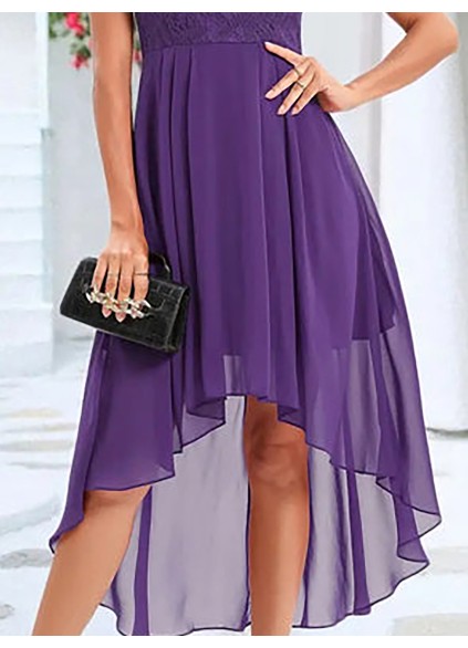 Purple lace elegant dress