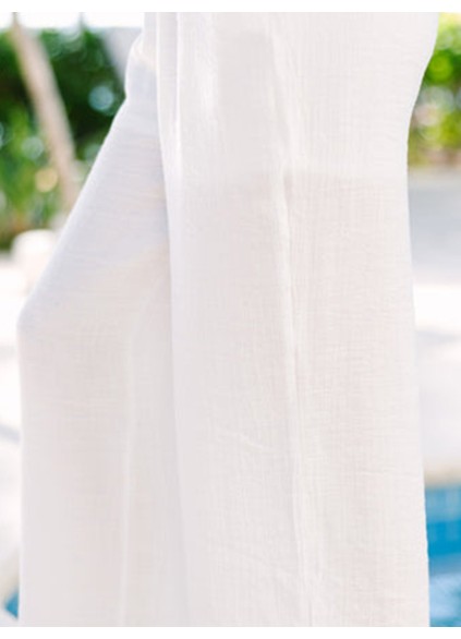 Relaxed Fun White High Rise Pants