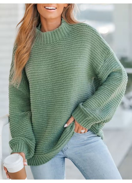 Ribbed turtleneck sweater