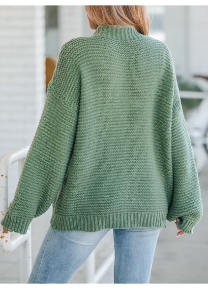 Ribbed turtleneck sweater