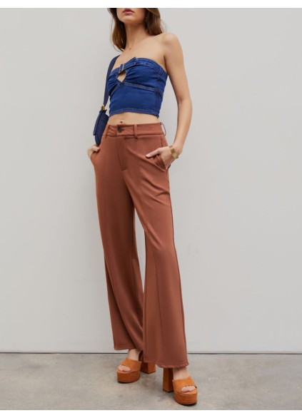 Solid Wide Leg Trousers