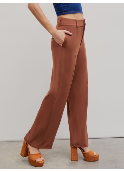 Solid Wide Leg Trousers