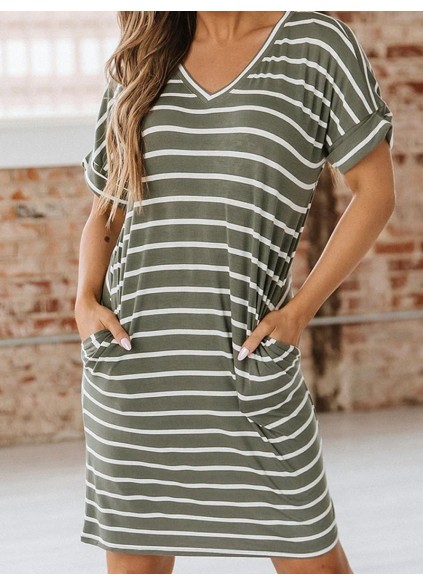 Women Casual Elegant T Shirts Dress