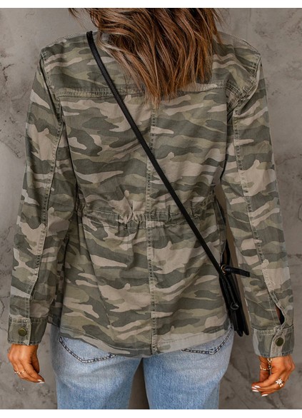 Women's Casual Camouflage Long Sleeve Jacket