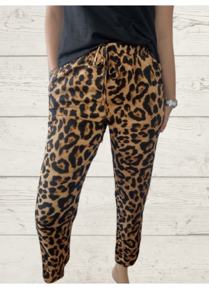 Women's Casual Elastic Print Trousers