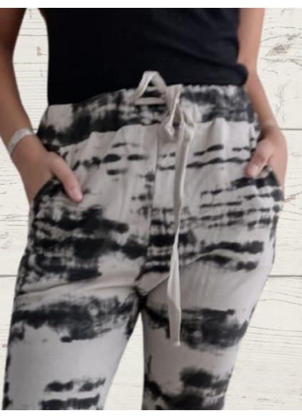 Women's Casual Print Elastic Rope Trousers