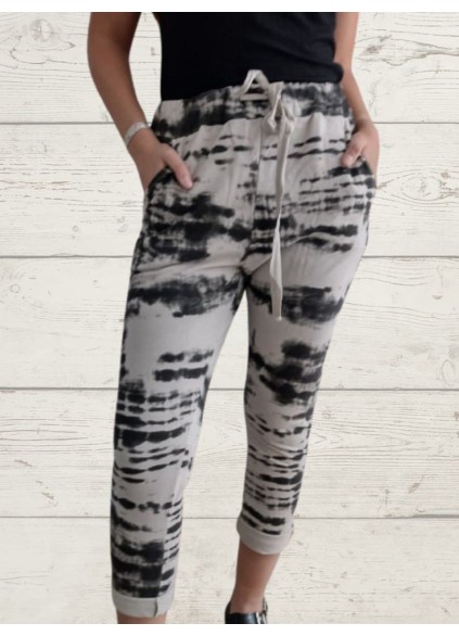 Women's Casual Print Elastic Rope Trousers