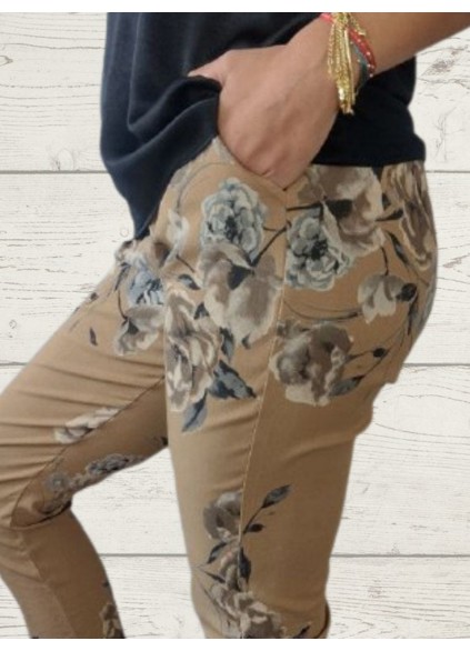 Women's Casual Print Elastic Rope Trousers