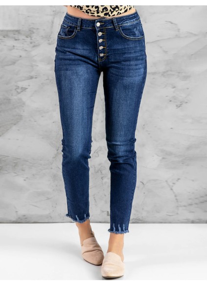 Women's casual solid color skinny jeans