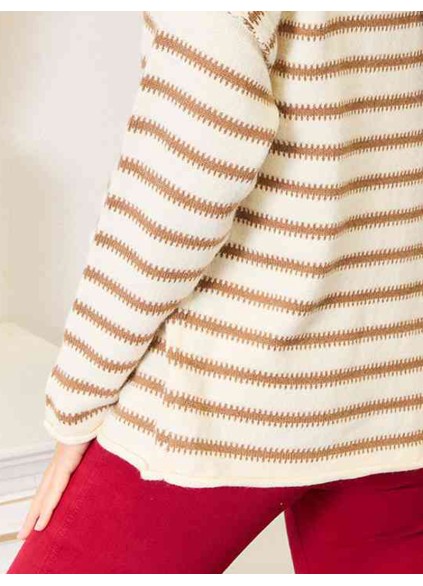 Women's Casual Striped Long Sleeve Sweater