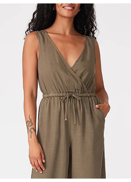 Women's casual V-neck jumpsuit