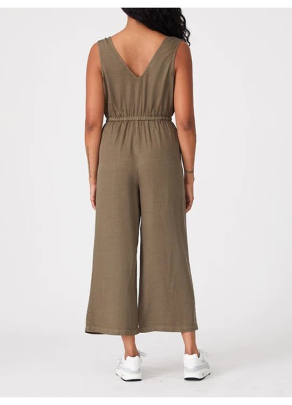 Women's casual V-neck jumpsuit