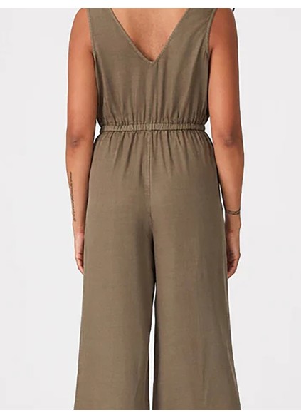 Women's casual V-neck jumpsuit