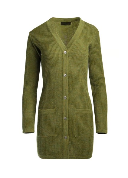 Women's green elegant knitted sweater