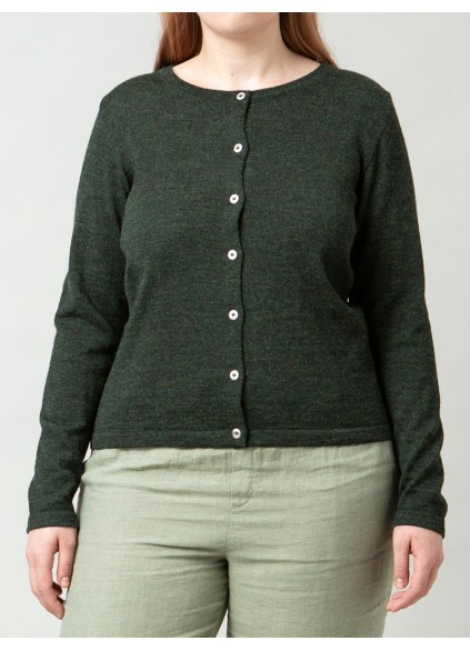 Women's green knitted sweater