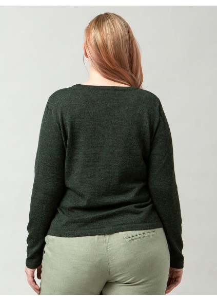 Women's green knitted sweater