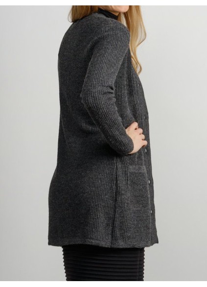 Women's grey elegant knitted sweater