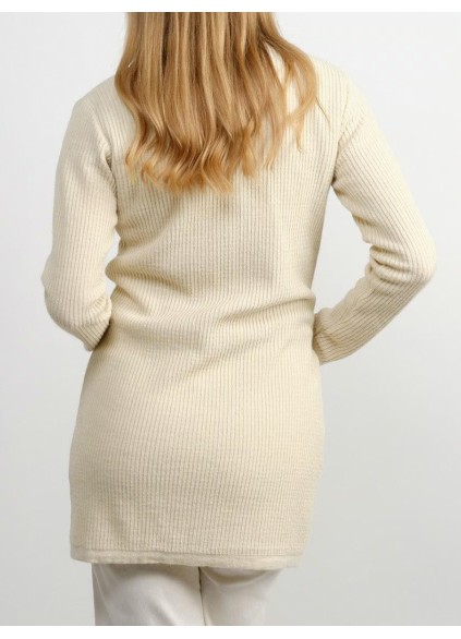 Women's khaki elegant knitted sweater